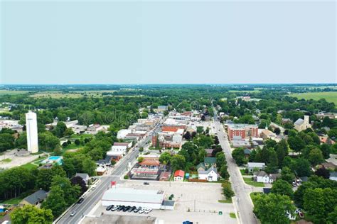 Aerial of Aylmer, Ontario, Canada on a Fine Day Stock Photo - Image of ...