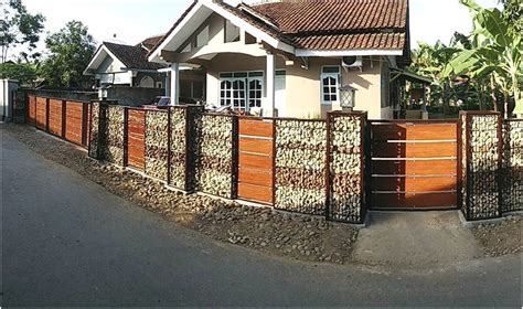 model desain pagar rumah minimalis batu alam terbaru terbaik | Pagar rumah minimalis | Pinterest ...