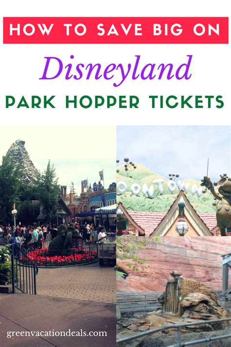 Disneyland Discount Park Hopper Tickets | Green Vacation Deals