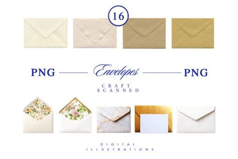 Craft Envelopes Set Graphic by NassyArt · Creative Fabrica