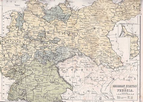 German States and Prussia Map (1871) - Philatelic Database