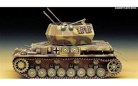 Flakpanzer IV Wirbelwind, German Anti-Aircraft Tank - Academy 13236 ...