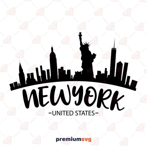 New York City SVG, United States SVG Vector Files | PremiumSVG