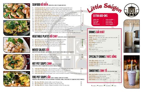 Menu - Glendale AZ's Little Saigon Restaurant | Sirved