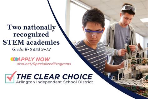 Apply now for Arlington ISD's Pearcy or Martin STEM academy