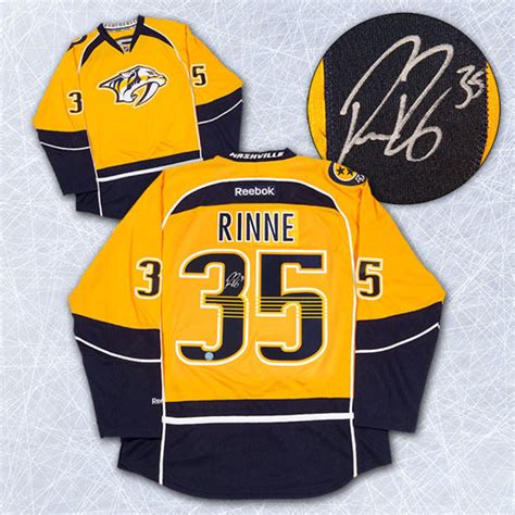 Pekka Rinne Nashville Predators Autographed Mustard Reebok Premier Hockey Jersey - NHL Auctions