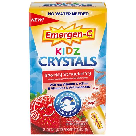 Emergen-C Kids Immune Support Supplement Crystals Sparkly Strawberry ...