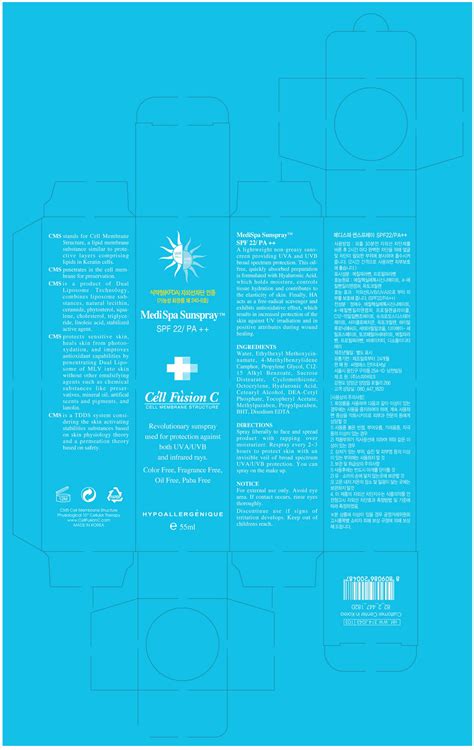 MEDISPA SUNSPRAY SUNBLOCK- octinoxate spray