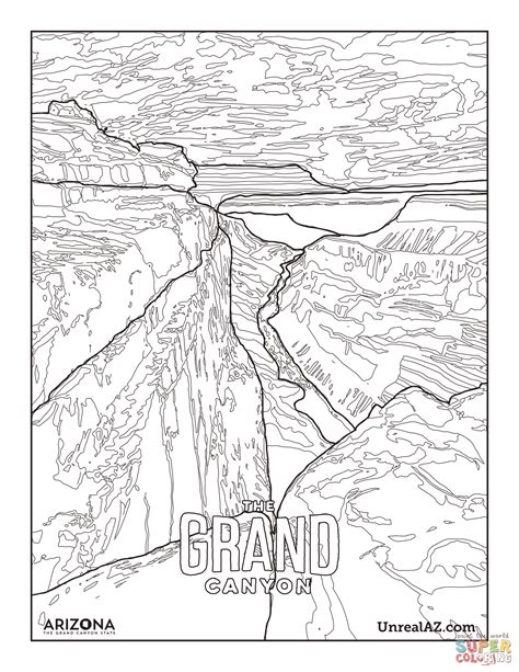 The Grand Canyon coloring page | Free Printable Coloring Pages