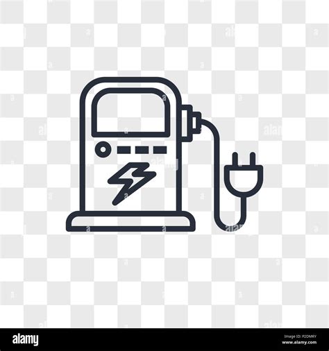 ev charging vector icon isolated on transparent background, ev charging logo concept Stock ...