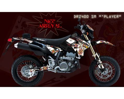 Suzuki DRZ400Sm "Player" Full Graphics Kit Black