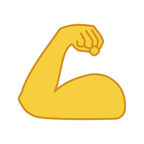 Arm Muscle Emoji Of Strong Bicep Emoticon Vector Image | The Best Porn Website