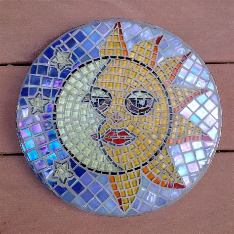 Sun & Moon 2014 | Mosaic garden art, Mosaic projects, Mosaic art
