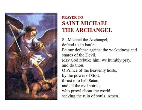 St. Michael The Archangel Prayer Printable