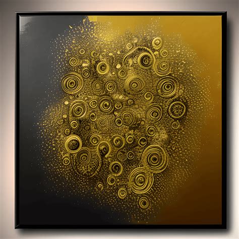 Black and Gold Abstract Painting · Creative Fabrica