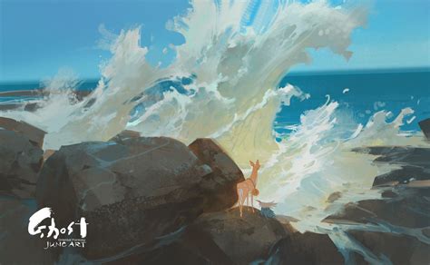 ArtStation - wave #, Wenjun Lin | Digital painting, Art, Environment concept art