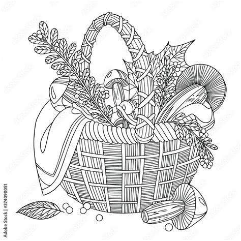 Harvest Basket Coloring Pages