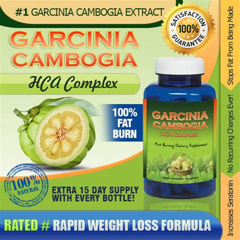 Garcinia Cambogia HCA Complex Natural Appetite Suppressant and Weight ...