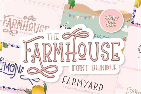 The Farmhouse Font Bundle (1293681)