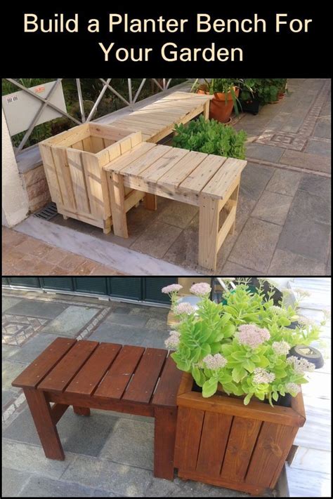 Beautiful DIY Planter Bench For Only $70 | Planter bench, Pallet garden ...