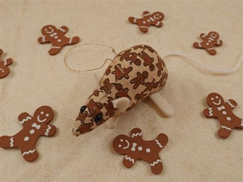 Gingerbread Mouse/Rat Ornament | Citrine Mouse