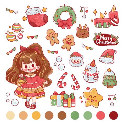 Free Vector Hand Drawn Christmas Element Collection, Hand Drawn Christmas, Christmas Tree ...