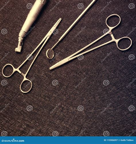 Dental Tools, Dentist`s, Stomatological Instruments. Tools Drill, Treat ...