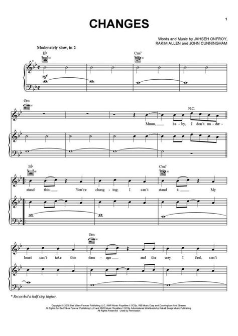 changes Piano Sheet Music | OnlinePianist