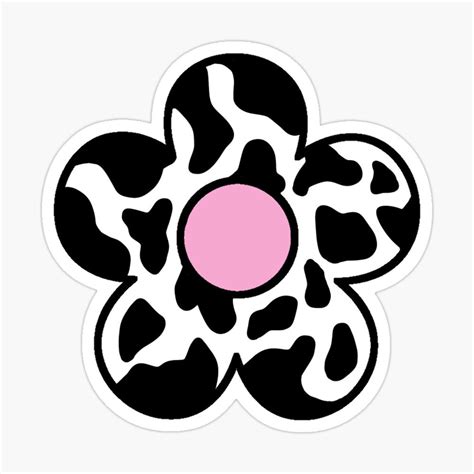 cute cow print flower Sticker by adequatedesigns | Indie drawings, Cow print wallpaper, Art ...