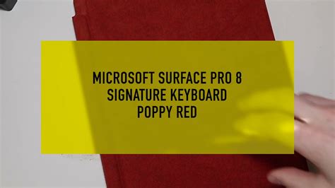 Surface Pro 8 Signature Keyboard Review (Poppy Red) - YouTube