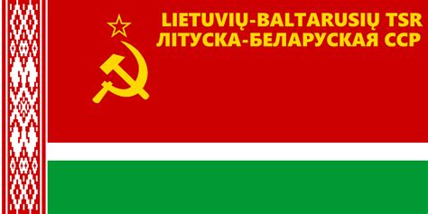 Decided to redesign the Lithuanian-Byelorussian SSR flag which is ...