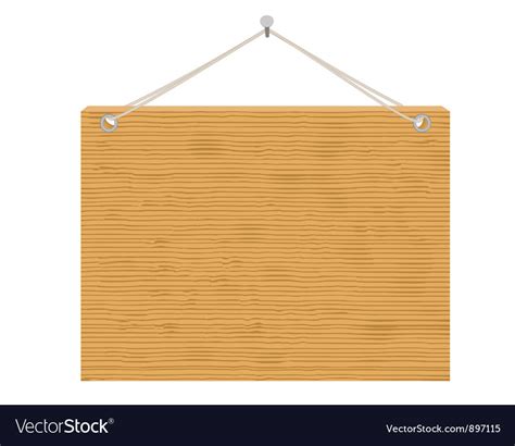 Wooden notice board Royalty Free Vector Image - VectorStock