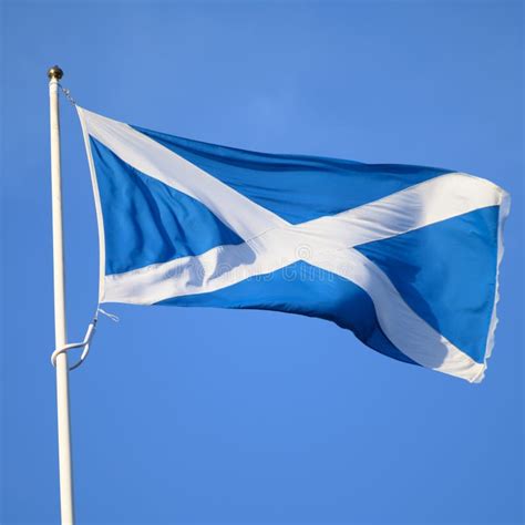 Saltire,national Flag of Scotland with Sky Blue Field Stock Image ...