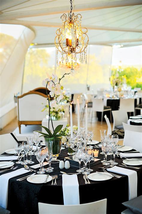 Wedding Ideas, Planning & Inspiration | Wedding table settings, Black tablecloth wedding, White ...