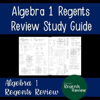 Algebra 1 Regents Review Study Guide by Knoop's Regents Review | TPT