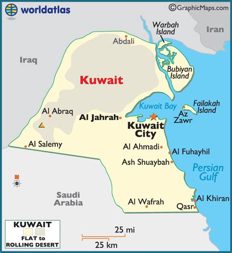 Kuwait Large Color Map | Discover the Map of Kuwait