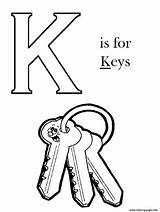 K Is For Key Alphabet S Free9b33 Coloring Page Printable sketch template