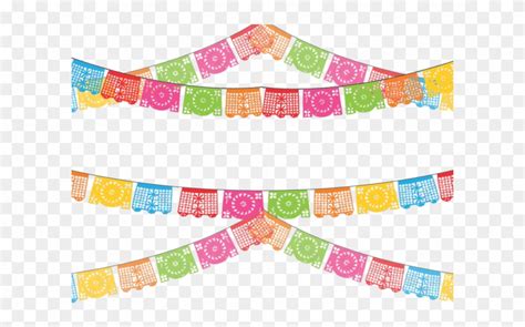 Mexican Clipart Transparent Background - Papel Picado Banner Clipart - Png Download (#3447055 ...