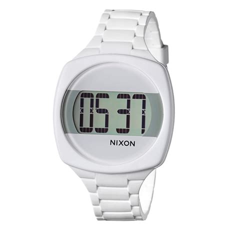 Shop Nixon Women's 'The Dash' White Digital Watch - Free Shipping On ...