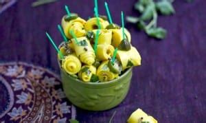 Indian Khandvi Snack Rolls