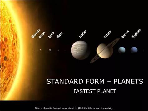 PPT - STANDARD FORM – PLANETS FASTEST PLANET PowerPoint Presentation ...