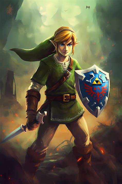 Link Fan Art Legend of Zelda: Tears of the Kingdom Digital Image .PNG ...