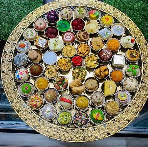 56 Bhog Thali/Traditional Pooja Thali, Chhappan Bhog Thali for Fetivals ...