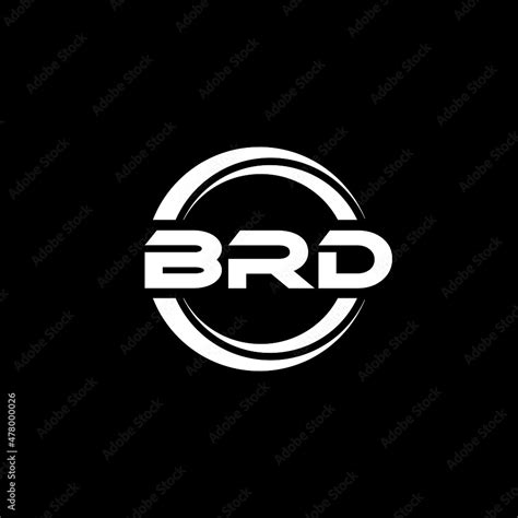 BRD letter logo design with black background in illustrator, vector ...