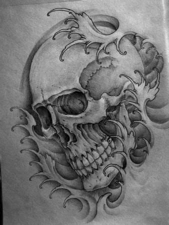 Skull Japanese Waves Ink Trails Tattoo Forum Gustos | Skull tattoos ...