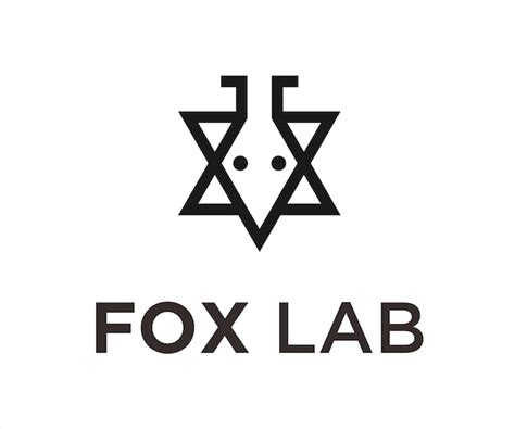 Premium Vector | Lab fox logo design vector illustration