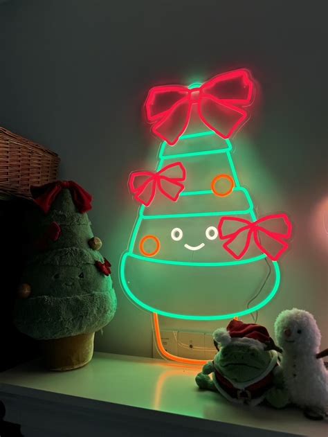 Decorated Christmas Tree Neon Light | Echo Neon