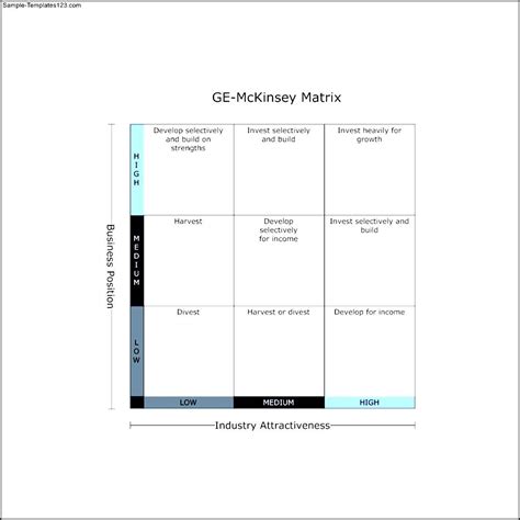 GE-McKinsey Matrix Template - Sample Templates - Sample Templates