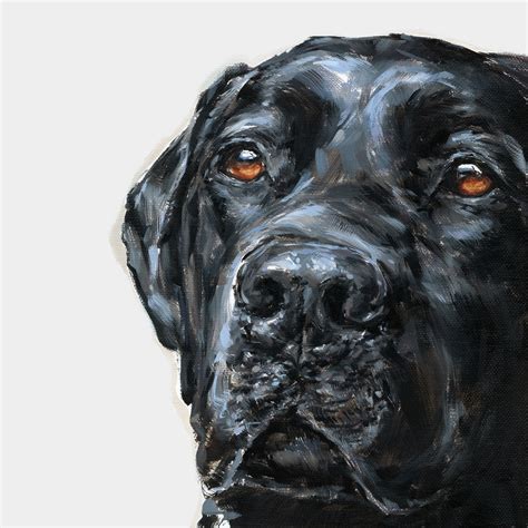 Modern Dog art print of a Black Labrador painting – PaintMyDog | Dog ...