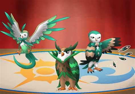 Rowlet evolutions by Skallhati on DeviantArt